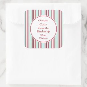 Aqua Peppermint Kitchen Stickers Fyrkantigt Klistermärke