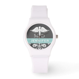 AQUA PERSONLIG DOKTOR CADUCEUS CHALKBOARD ARMBANDSUR
