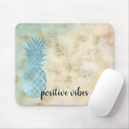 Aqua Pineapple Guld Grunge Musmatta