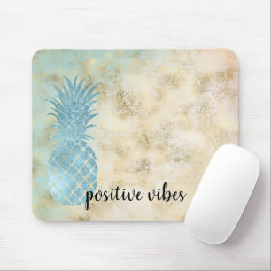 Aqua Pineapple Guld Grunge Musmatta