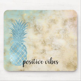 Aqua Pineapple Guld Grunge Musmatta