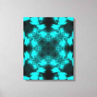 Aqua Plasma Symmetri Fraktal Konst Canvastryck