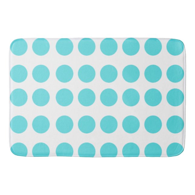 Aqua Polka dots Badrumsmatta (Framsidan)