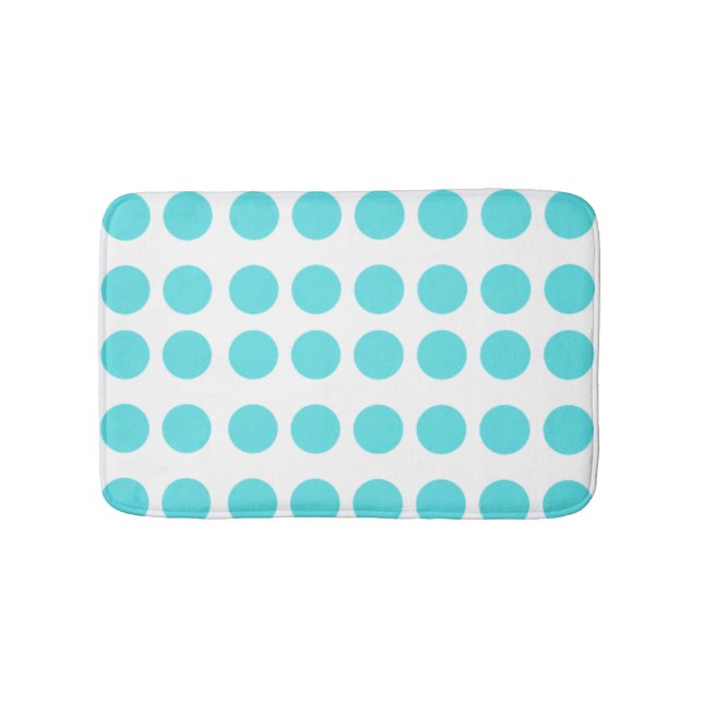 Aqua Polka dots Badrumsmatta (Framsidan)