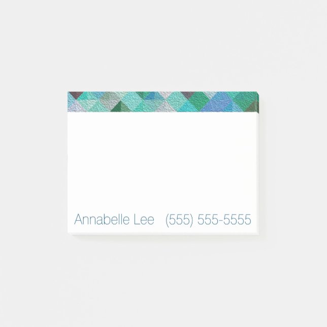 Aqua Quilty Post-it Block (Framsida)