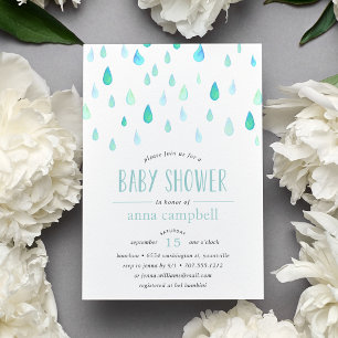 Aqua Raindrops Inbjudan till babyvisningsprogram