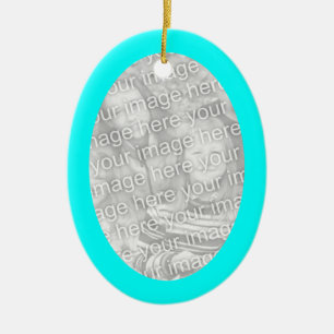 Aqua Ram Oval Ornament
