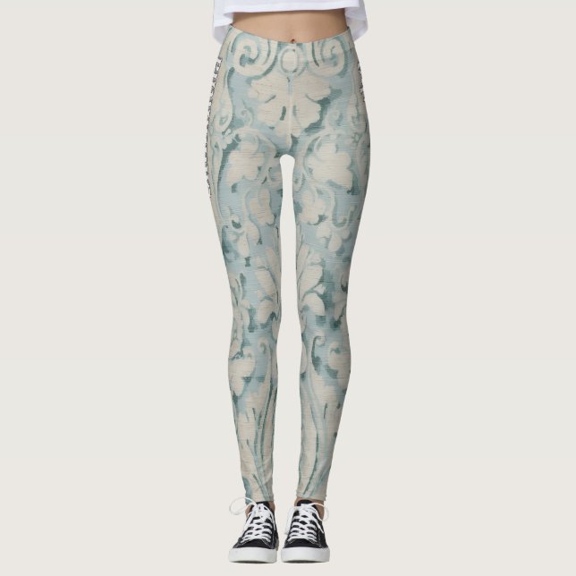 Aqua Renaissance Vine Leggings (Framsida)