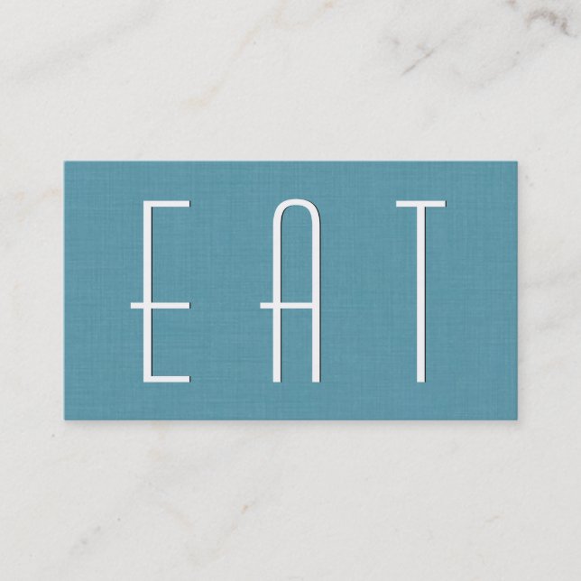 Aqua RESTAURANT FÄLT Simple Stil V63 Visitkort (Framsida)