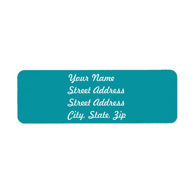 Aqua Returadress Sticker Etikett (Framsidan)