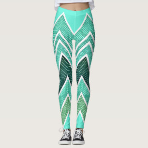 Aqua Rise Chevron Leggings