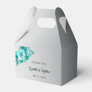 Aqua Ro Elegant Silver Bröllop Presentaskar