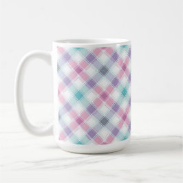 AQUA ROSA LILA PÅSKRUTIGT MÖNSTER KAFFEMUGG