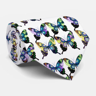 Aqua, Rosa och Gult - Elegant Butterflies Slips