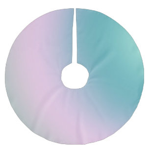 Aqua Rosa Tie Dye Julgransmatta Borstad Polyester