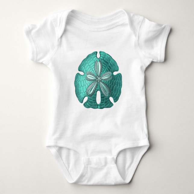 Aqua Sand Dollar Tee Shirt (Framsida)