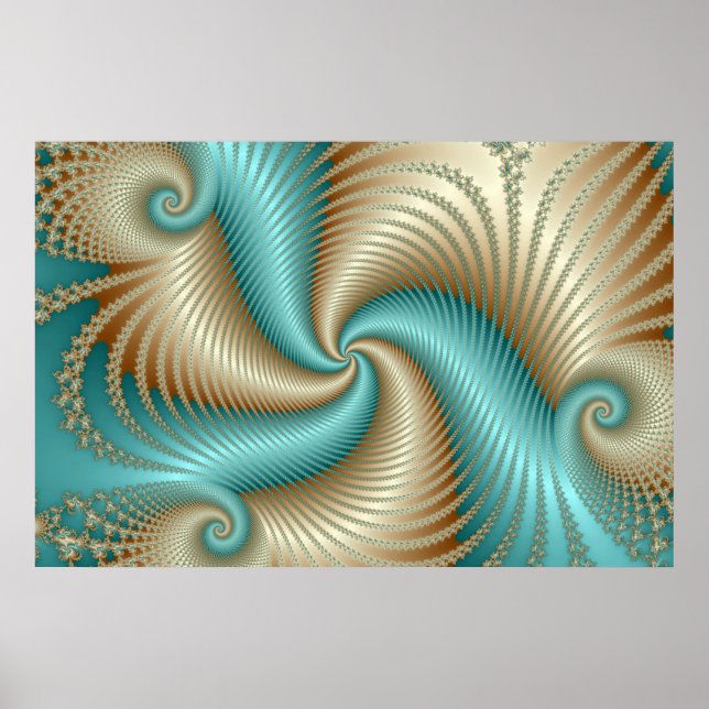 Aqua Satin - Fractal Poster (Framsidan)