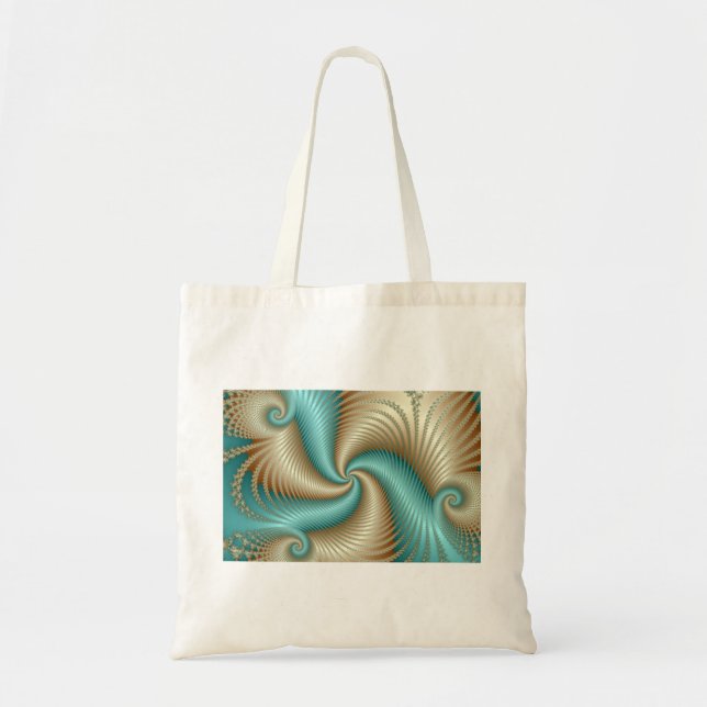 Aqua Satin - Fractal Tygkasse (Framsidan)