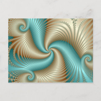 Aqua Satin - Fractal Vykort