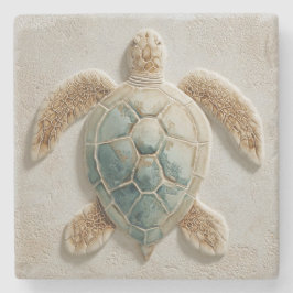Aqua Sea Turtle Coastal Artwork Stenunderlägg
