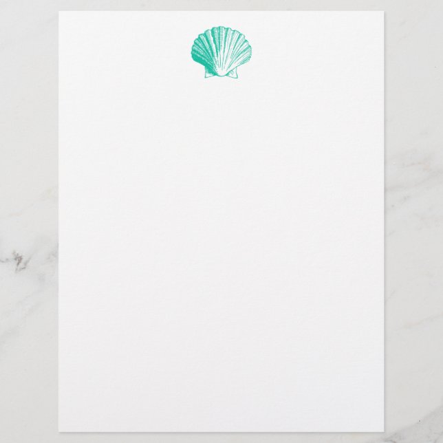 Aqua Seashell Letterhead (Framsida)