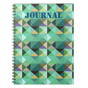 Aqua Shaped Geo Stil Journal bärbar dator Anteckningsbok