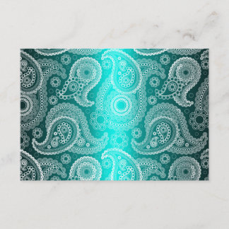 Aqua Shimmer Spets Indien Bröllopsinbjudan RSVP Inbjudningar