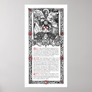 ’Aqua’ Side Altar Card Poster