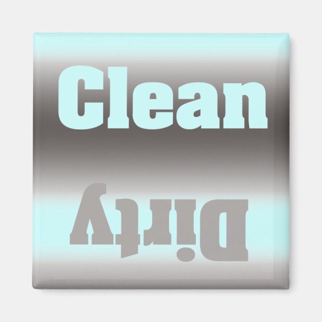 Aqua Silver Dirty Clean Magnet (Framsidan)