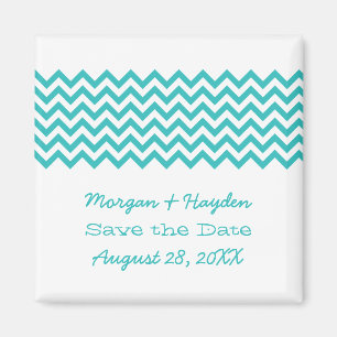 Aqua Simple Chevron Spara datum magneter