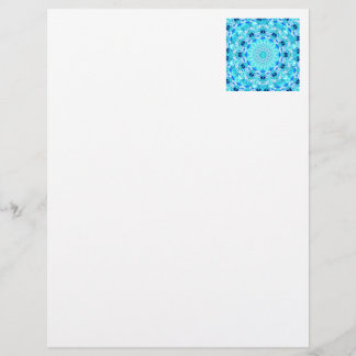 Aqua Snöre, ömtålig, Abstrakt Mandala