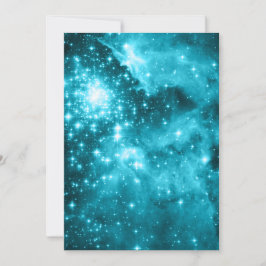 Aqua Stars Celestial Blank Inbjudningar