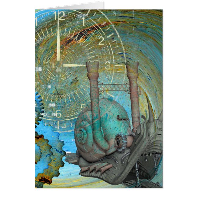 Aqua Steam Snigel Traveler Hälsningskort (Framsidan)