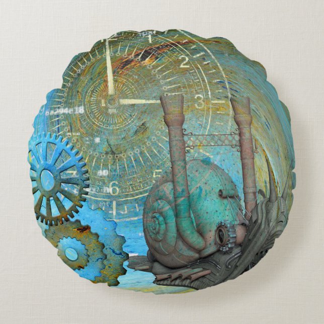 Aqua Steam Snigel Traveler Rund Kudde (Framsidan)