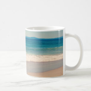 Aqua strandscen foto kaffemugg
