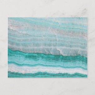 Aqua Stripe Quartz Crystal Vykort
