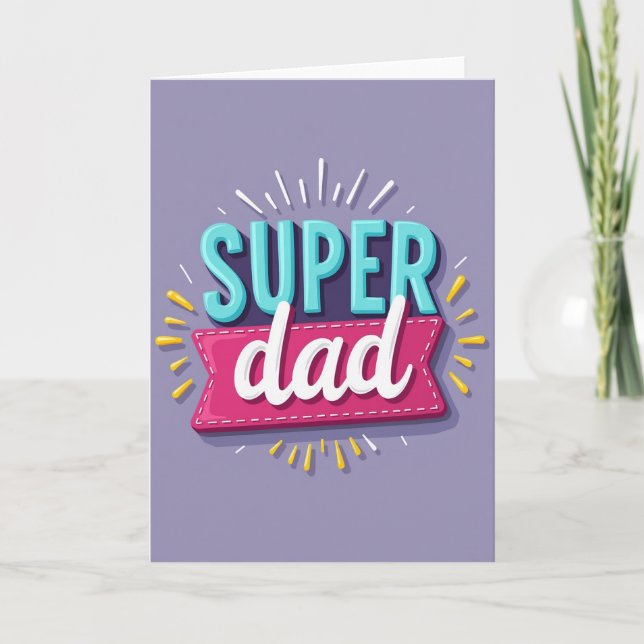 Aqua Superpappa Bannerkort Kort (Framsida)