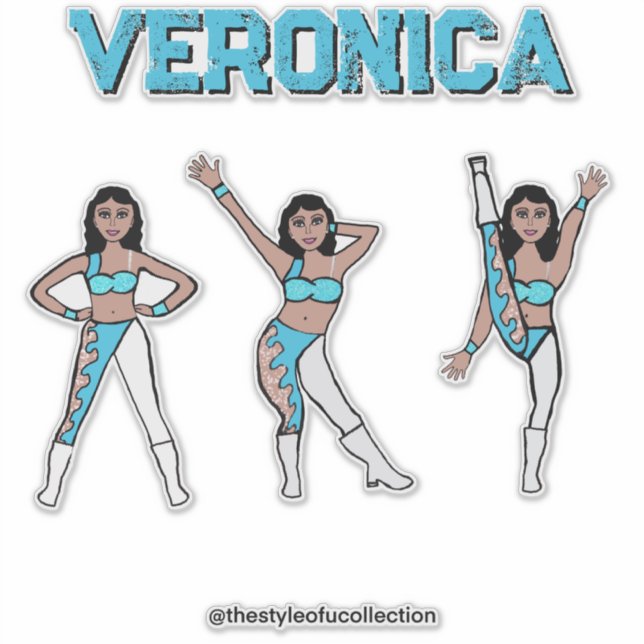 Aqua Swirl #2 Klistermärken (Framsida)