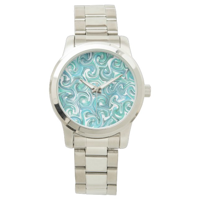 Aqua Swirl Women's Watch eWatch Armbandsur (Framsida)