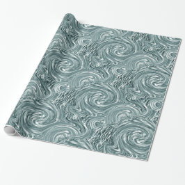 Aqua Swirl Wrapping Papper Presentpapper