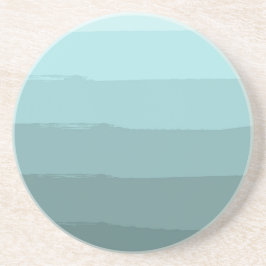 Aqua Teal Abstrakt Rand Underlägg Sandsten