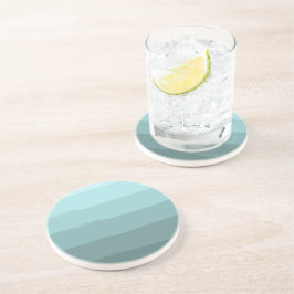 Aqua Teal Abstrakt Rand Underlägg Sandsten