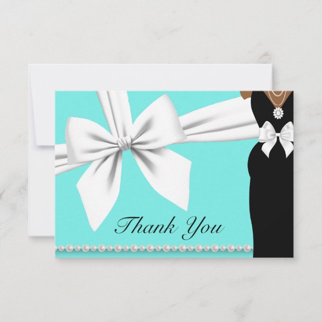 Aqua Teal Blue Ethnic Princess Finare Baby Shower Tack Kort (Framsida)