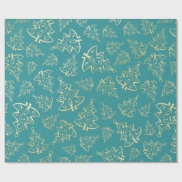 Aqua & Teal Julpapper med Guldaccents