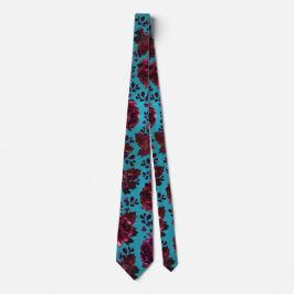 Aqua Teal Merlot Jewel Tone Bröllop Slips