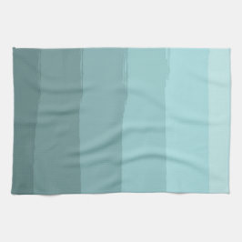 Aqua Teal Mint Blue Abstrakt Rand Kökshandduk