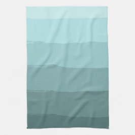 Aqua Teal Mint Blue Abstrakt Rand Kökshandduk