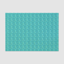 Aqua Teal Turquoise Faux Gold Leaf Shell Decoupage