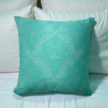 Aqua Teal Vintage Grunge Damask Mönster