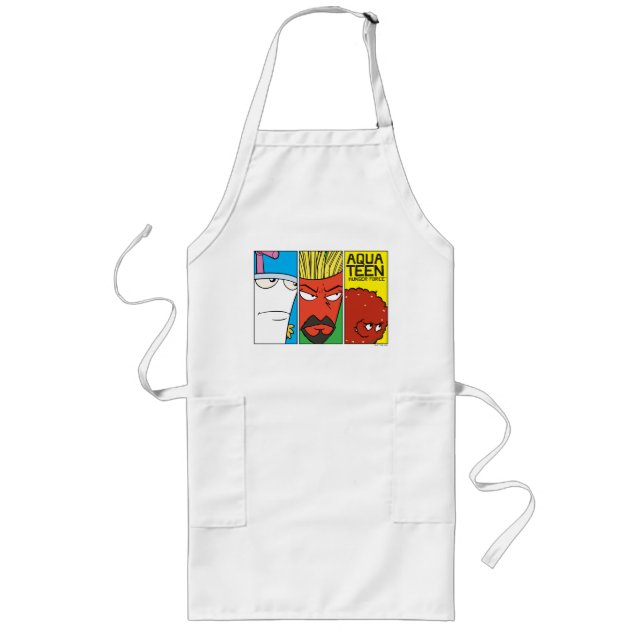 Aqua Teen Hunger Force Karaktärspanelgrafik Långt Förkläde (Framsidan)